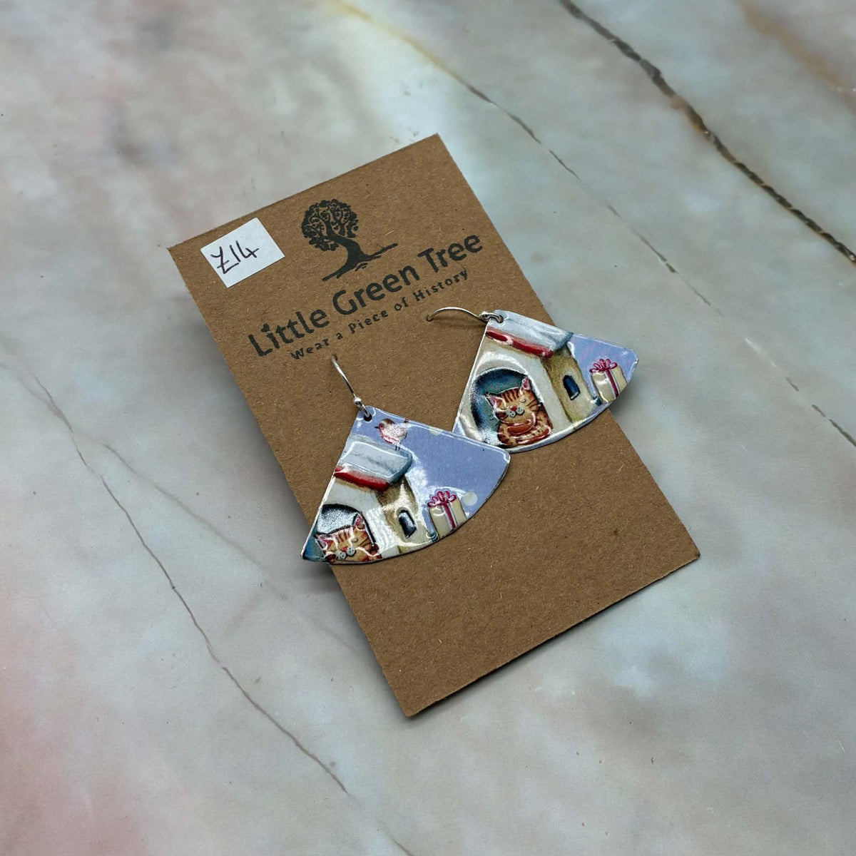 Up Cycled Vintage Tin Earrings | The Christmas Collection | Various Designs