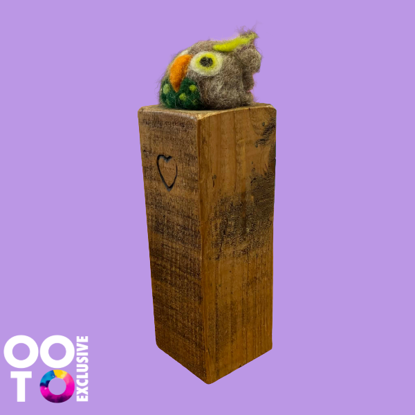 Needle Felted Owl | Handmade Freestanding Decoration