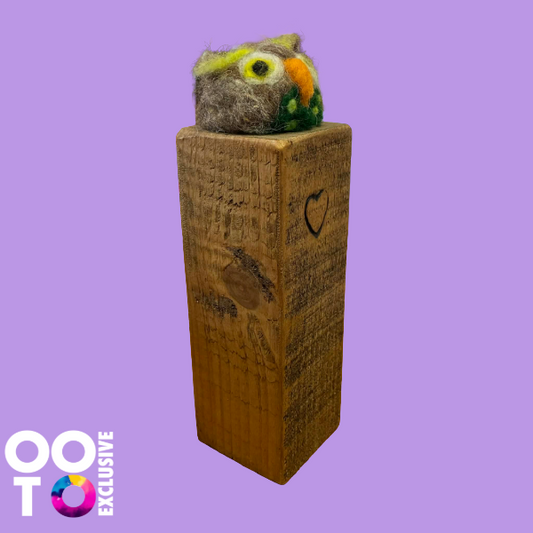 Needle Felted Owl | Handmade Freestanding Decoration