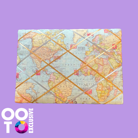 A2 World Map Notice Board