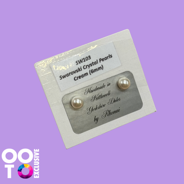 Swarovski Crystal Pearl Earrings | 6mm