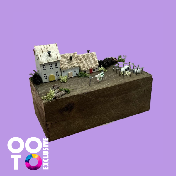 Handmade Large Wooden Country Cottages/Houses with Sheep