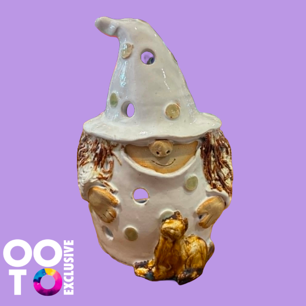 Ceramic Wizard & Wizardess Tealight Holders | Various Colours