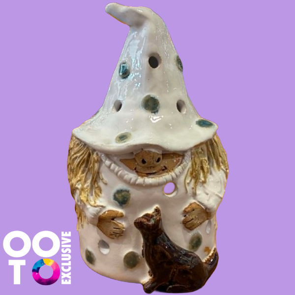 Ceramic Wizard & Wizardess Tealight Holders | Various Colours
