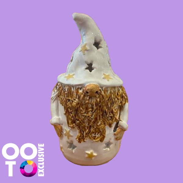 Ceramic Wizard & Wizardess Tealight Holders | Various Colours
