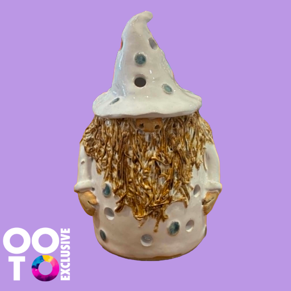 Ceramic Wizard & Wizardess Tealight Holders | Various Colours