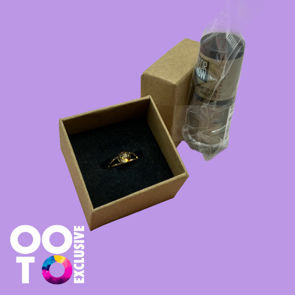 Gold Plated Adjustable Crystal Rings | FREE Co-ordinating Nail Varnish