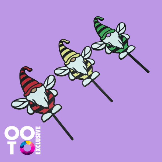 3D Printed Gnome Plant Pot Stakes | Various Colours