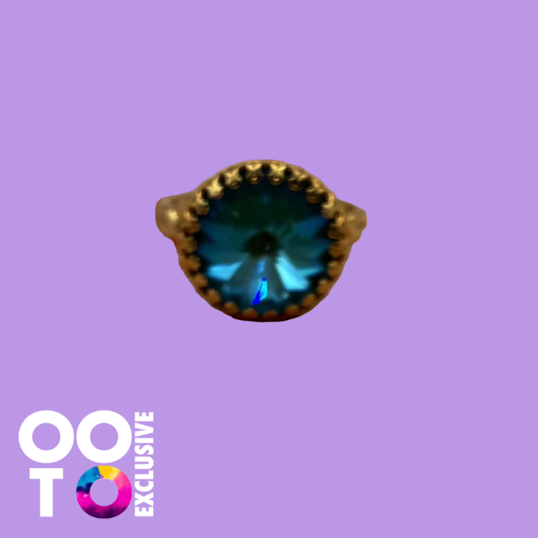 24 Carat Gold Plated Adjustable Crystal Rings