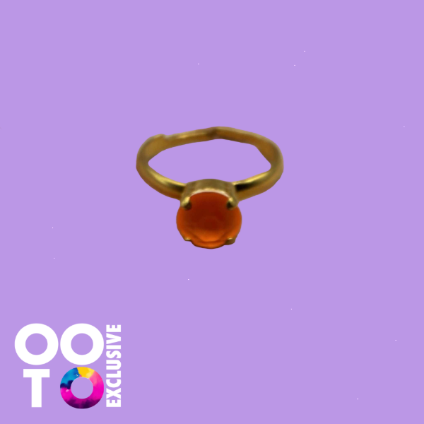 24 Carat Gold Plated Adjustable Crystal Rings