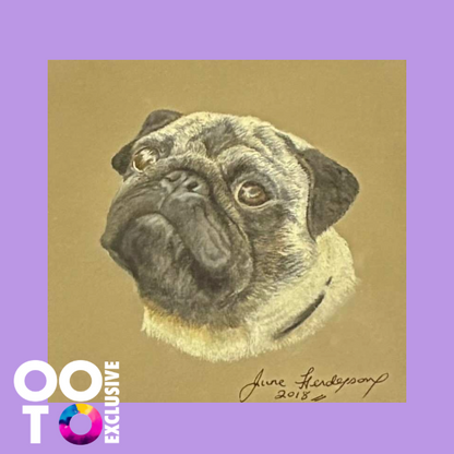 Frankie | Pug Pastel Print of an Original Painting