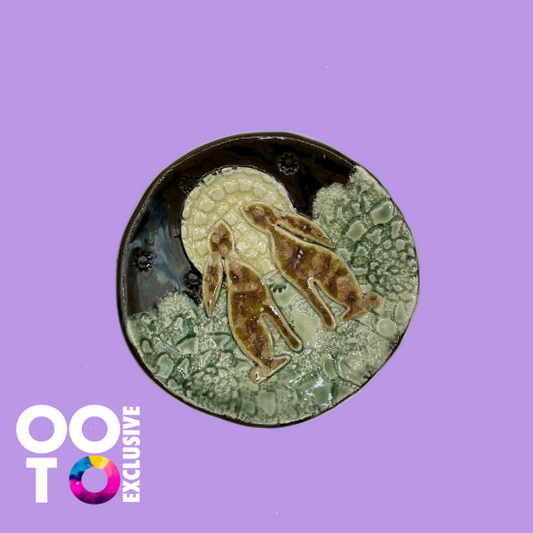 Ceramic Moon Gazing Hares Trinket Dish | Various Designs & Sizes