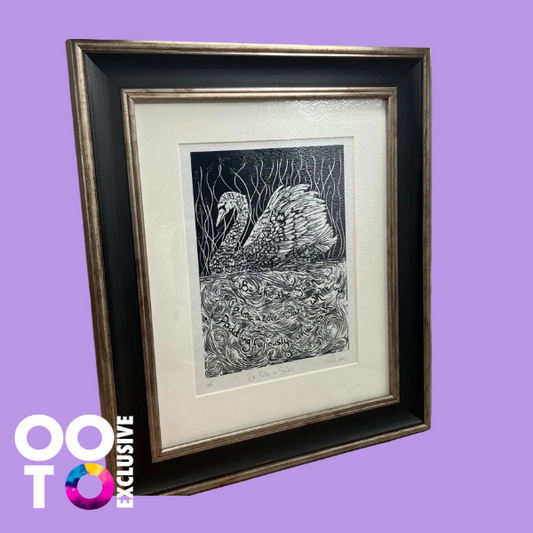 Be Like A Swan | Open Edition Lino Print