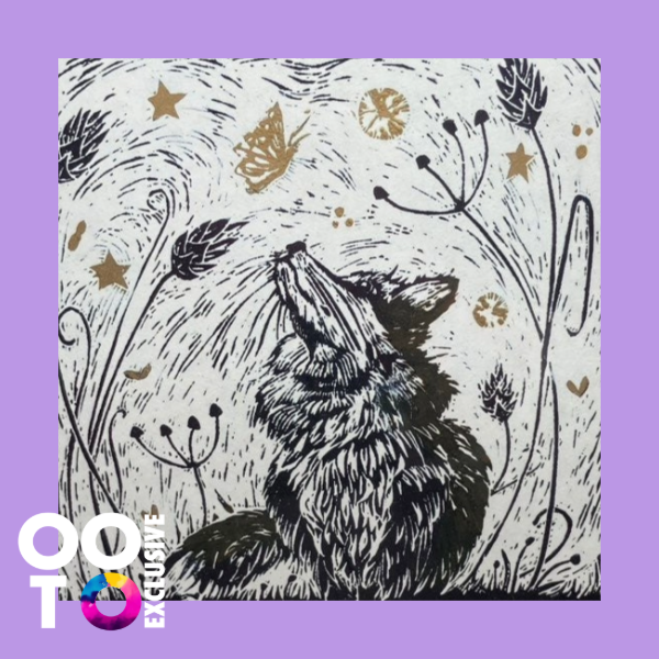 Nocturne I, II & III | Open Edition Framed Lino prints of Badger, Fox  & Hare