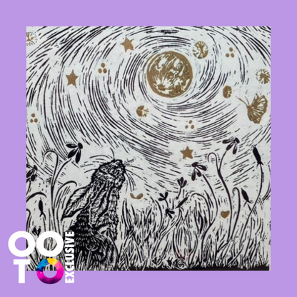 Nocturne I, II & III | Open Edition Framed Lino prints of Badger, Fox  & Hare