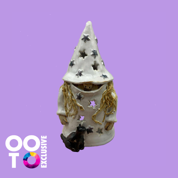 Ceramic Wizard & Wizardess Tealight Holders | Various Colours