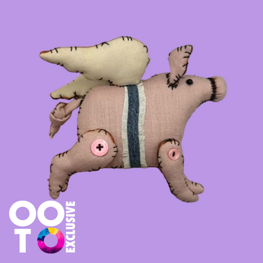 Pigs Might Fly | Hand Sewn Fabric Decoration