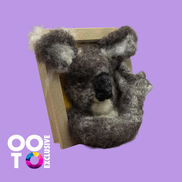 Needle Felted Koala | Framed