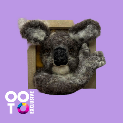 Needle Felted Koala | Framed