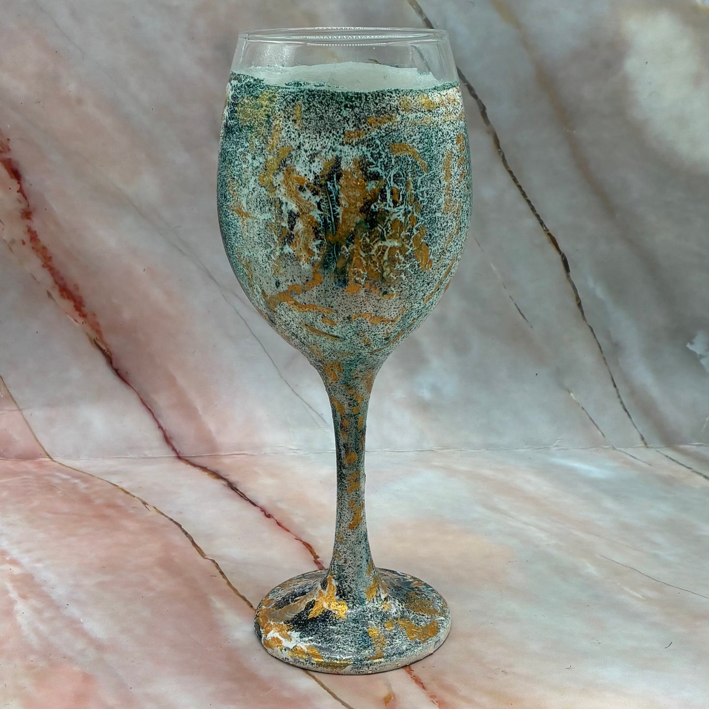 pottery barn wine glass Pottery Barn Seeded Glass Water Goblets with Amber Stems Set of 6 /hg –  Pathway Market main image 0