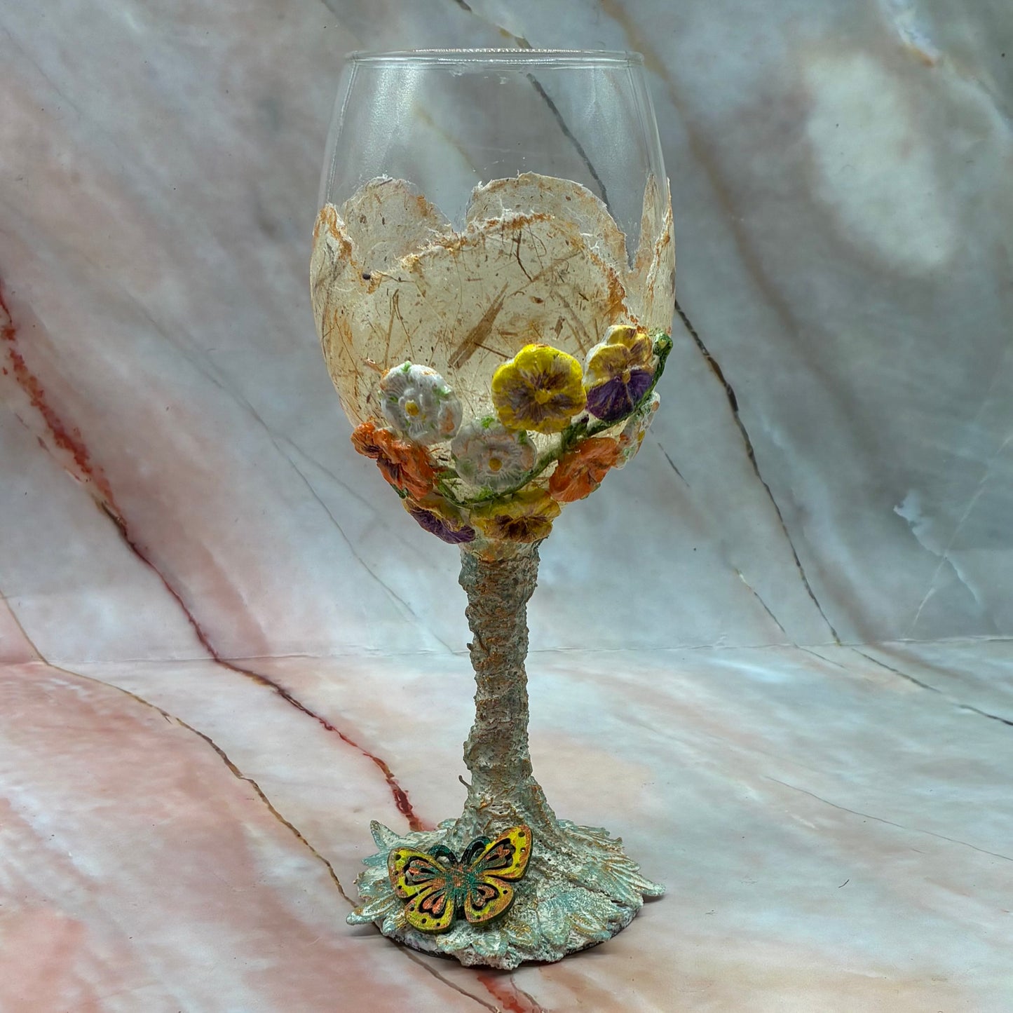 Hand Painted Wine Glasses | Various Colours