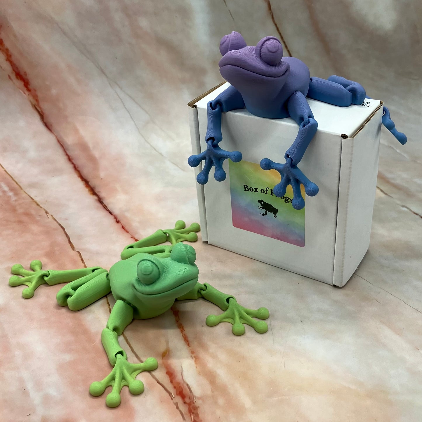 3D Printed Box of Frogs Various Colours – Out of the Ordinary
