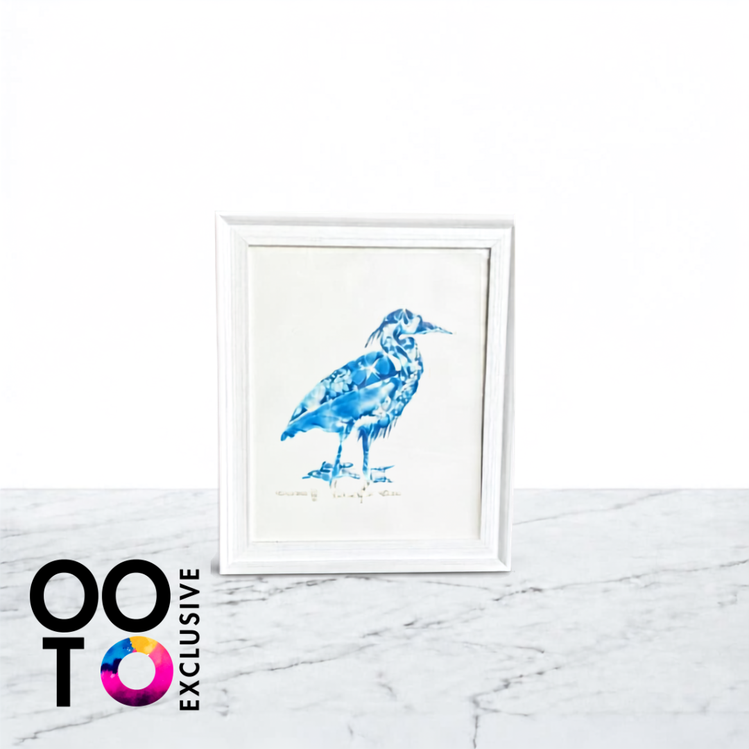 Riverbank Heron | Limited Edition Cyanotype