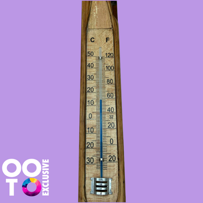 Flying Shuttle Thermometer | Antique Wooden Mill Shuttle