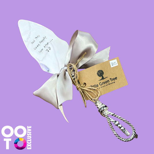 Vintage Hand Stamped Cake Slice | Silver Plated | And They Lived Happily Ever After