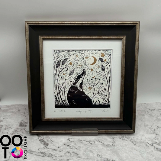 Nocturne I, II & III | Open Edition Framed Lino Prints of Badger, Fox & Hare