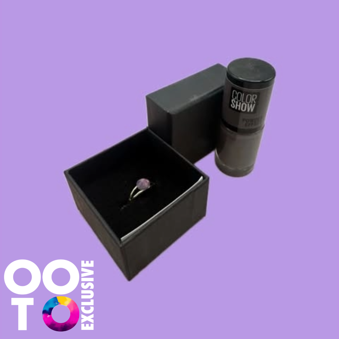 Gold Plated Adjustable Crystal Rings | FREE Co-ordinating Nail Varnish