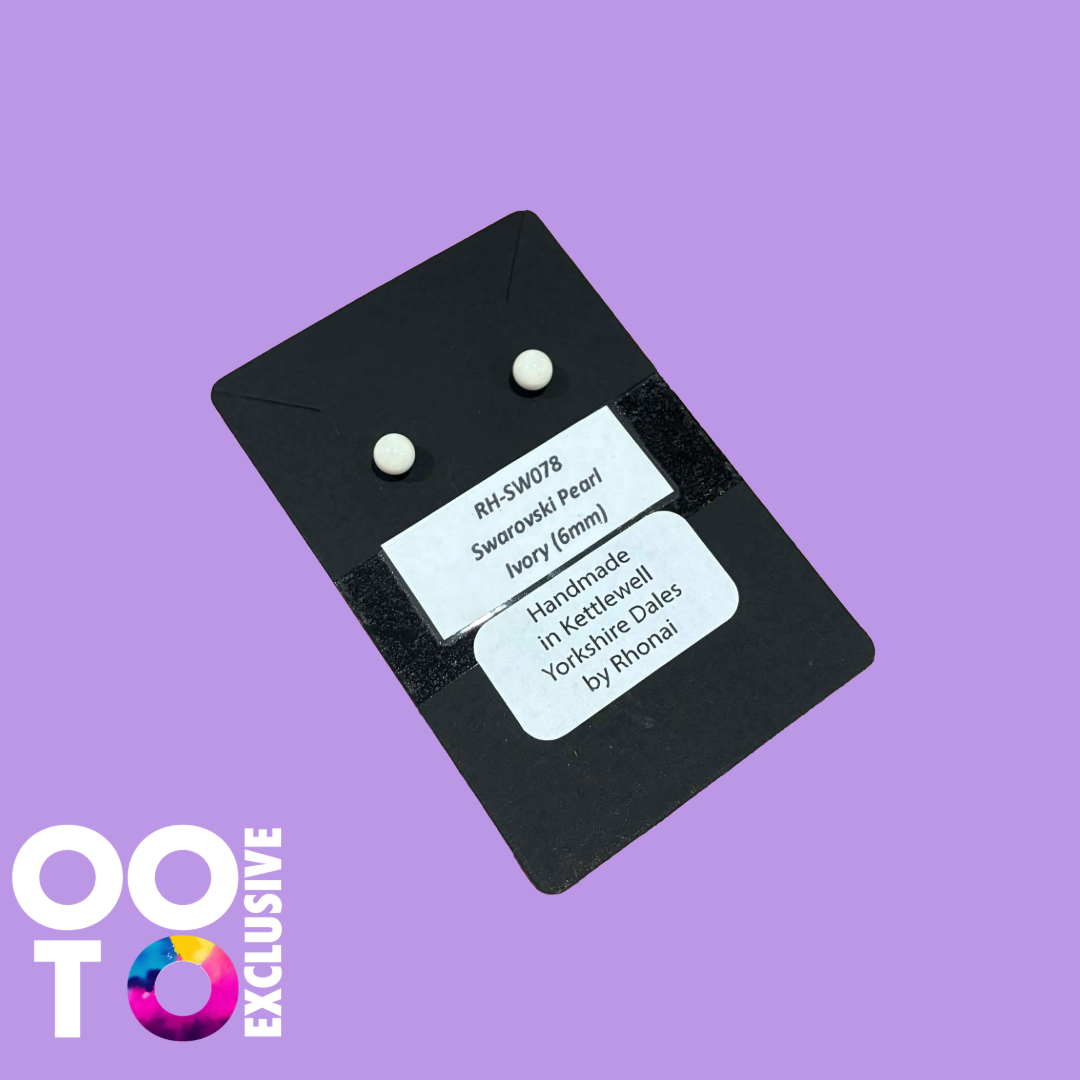 Swarovski Crystal Pearl Earrings | 6mm