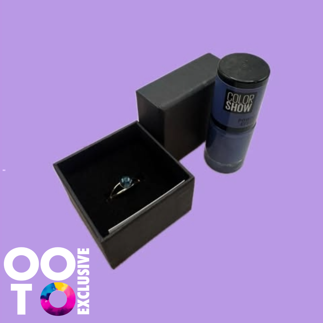 Gold Plated Adjustable Crystal Rings | FREE Co-ordinating Nail Varnish