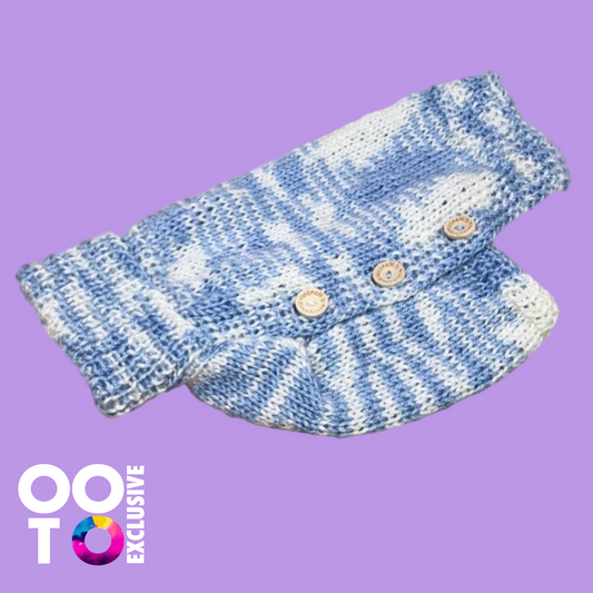 Hand Knitted Dog Coats | Extra Small with Button Fastenings | Ideal for Toy-Sized Dogs