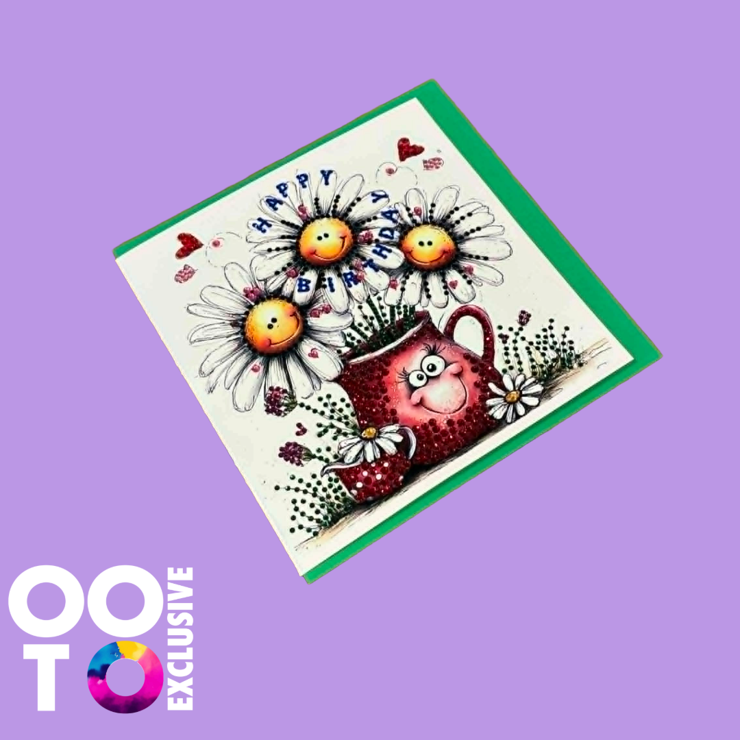 Birthday Cards with Rhinestone Crystals | Various Designs