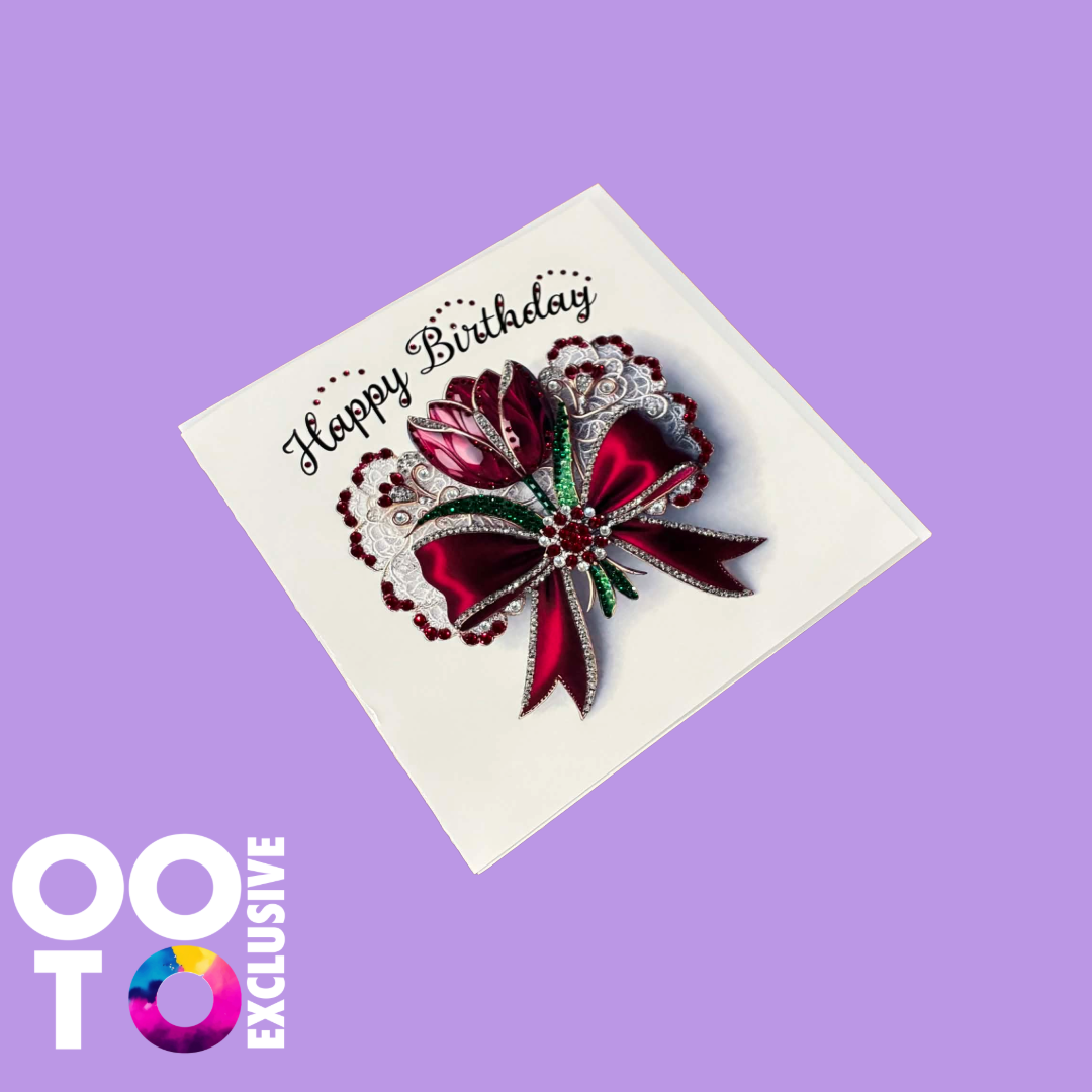 Birthday Cards with Rhinestone Crystals | Various Designs