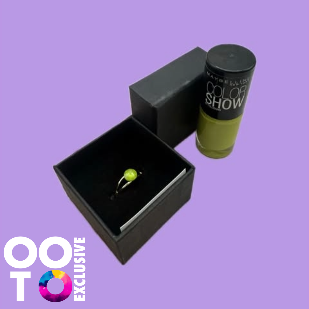 Gold Plated Adjustable Crystal Rings | FREE Co-ordinating Nail Varnish