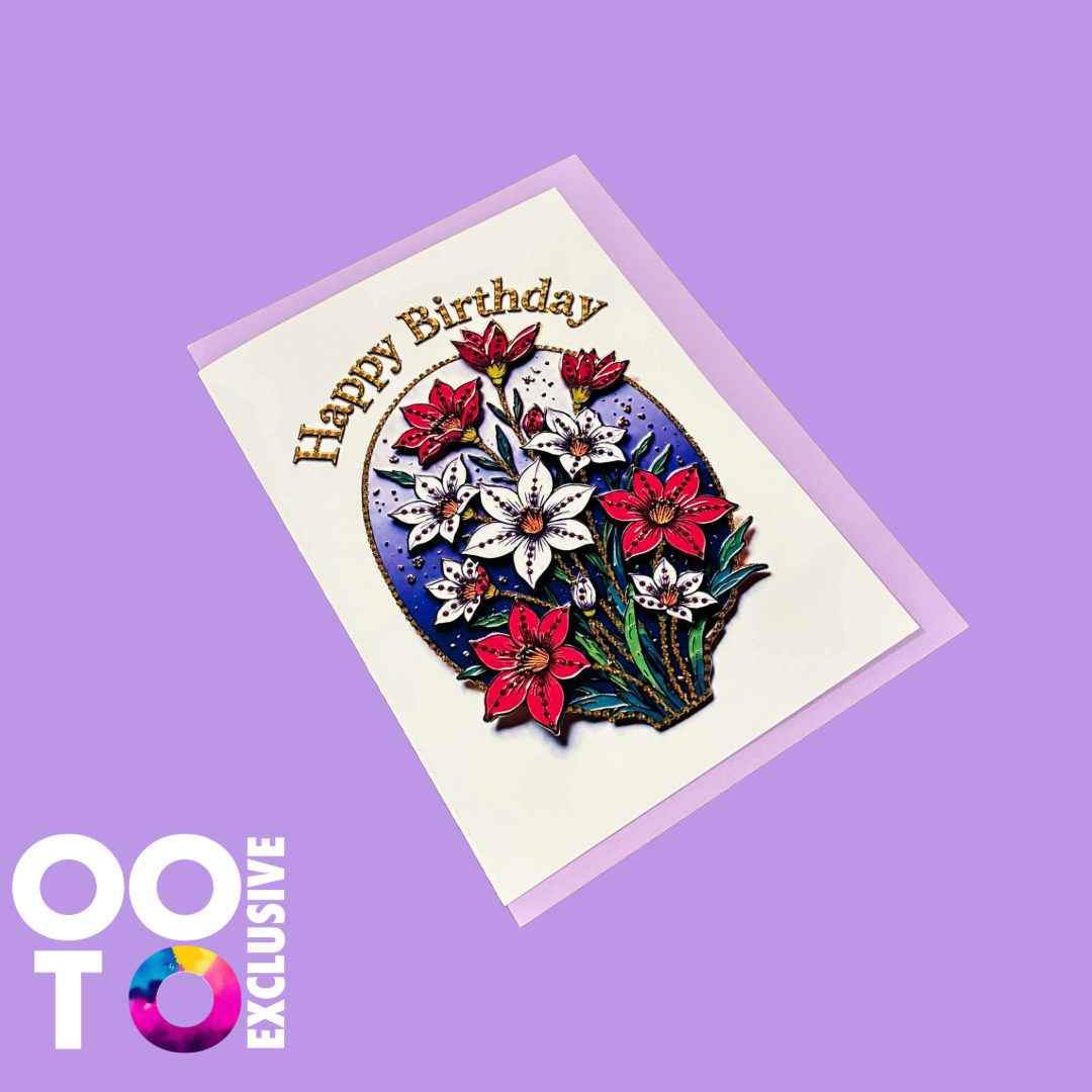 Birthday Cards with Rhinestone Crystals | Various Designs