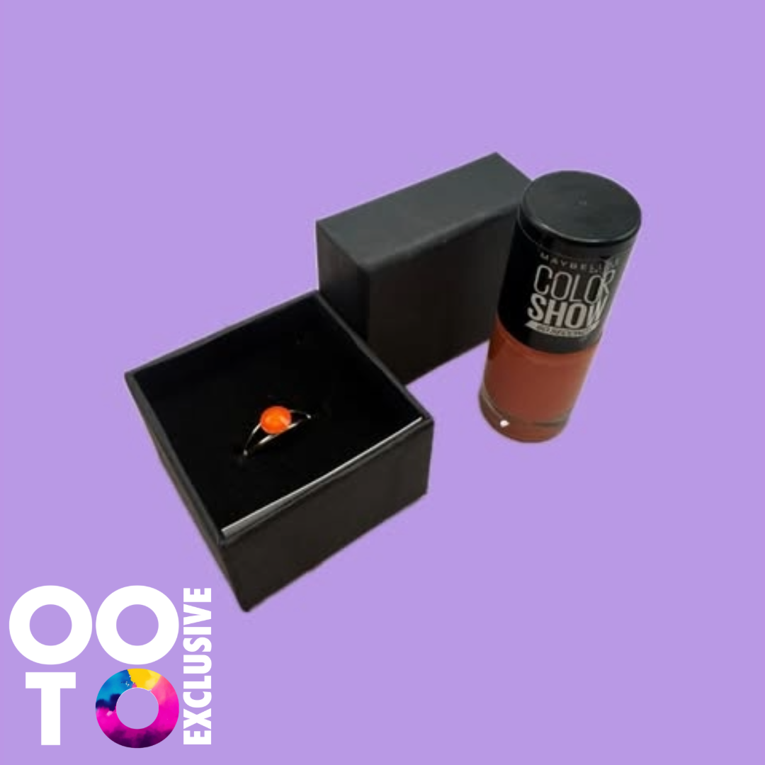 Gold Plated Adjustable Crystal Rings | FREE Co-ordinating Nail Varnish