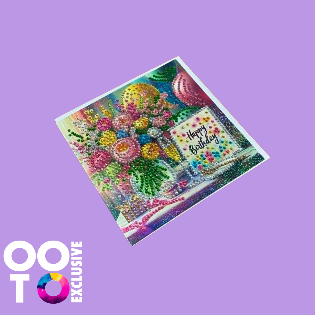 Birthday Cards with Rhinestone Crystals | Various Designs