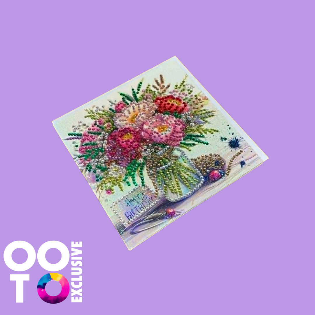 Birthday Cards with Rhinestone Crystals | Various Designs