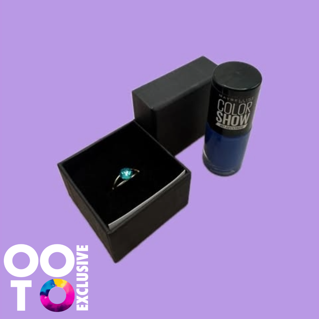 Gold Plated Adjustable Crystal Rings | FREE Co-ordinating Nail Varnish