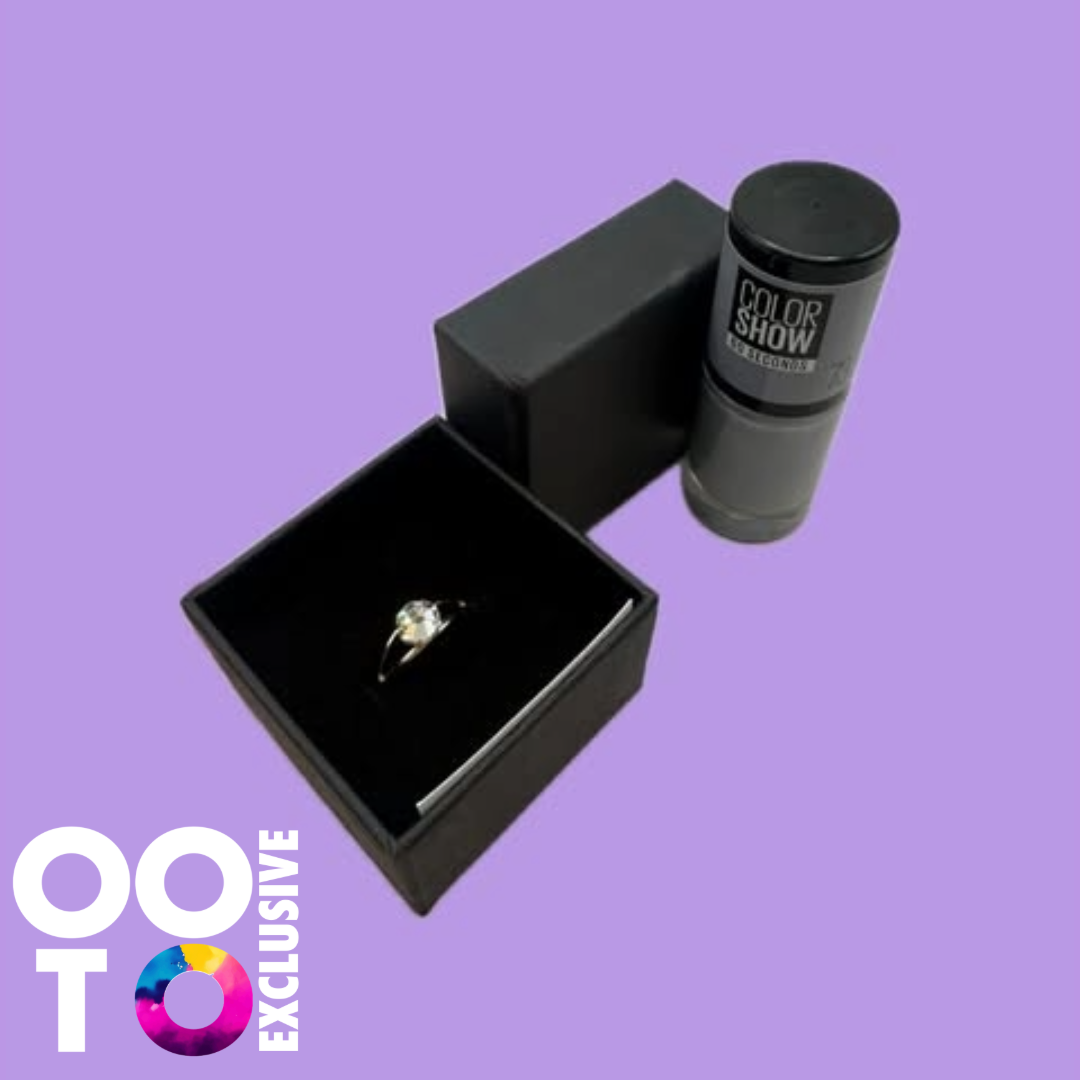 Gold Plated Adjustable Crystal Rings | FREE Co-ordinating Nail Varnish