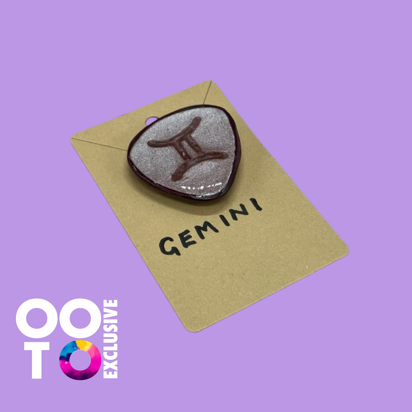 Polymer Clay Zodiac Brooches