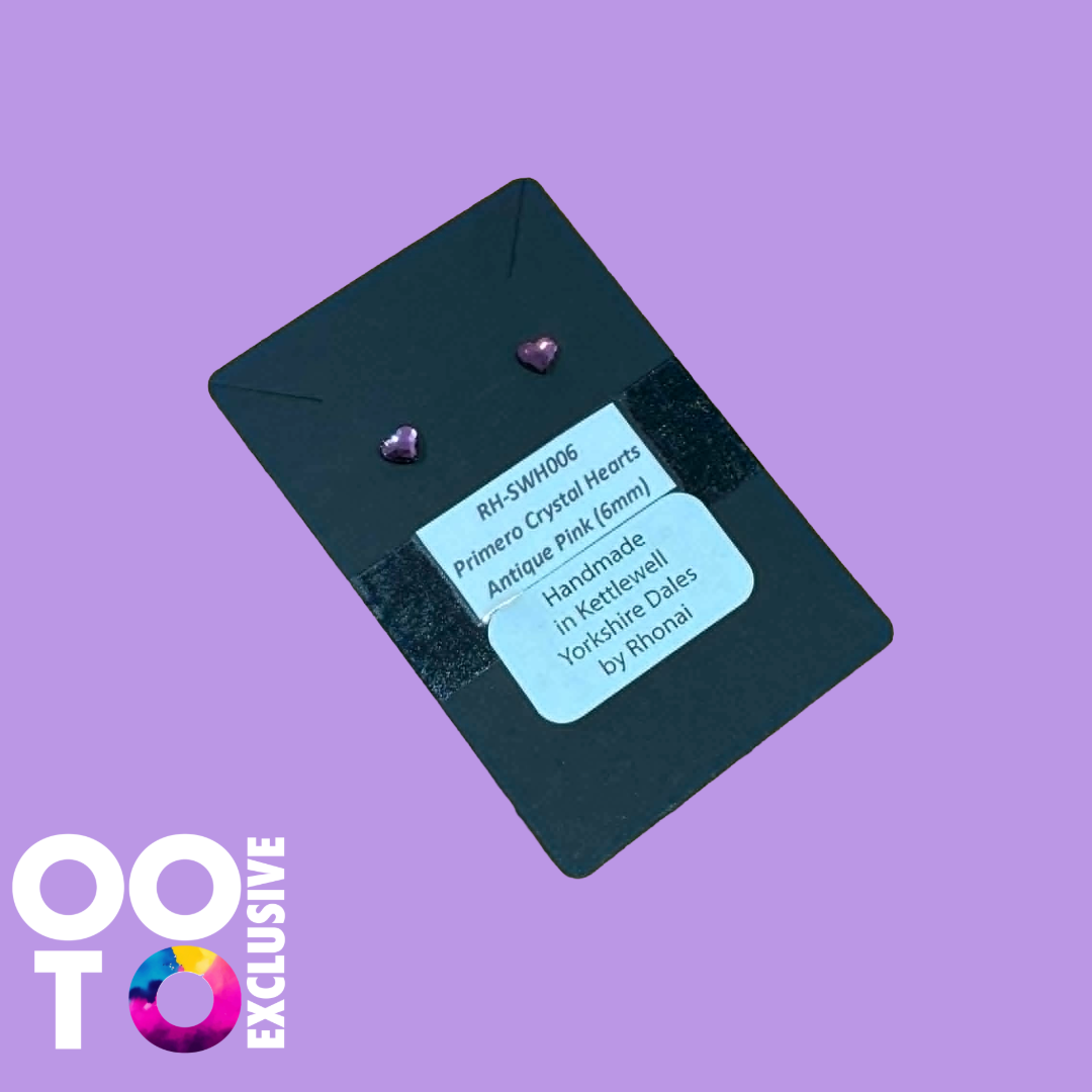Primero Crystal Heart Earrings | 6mm