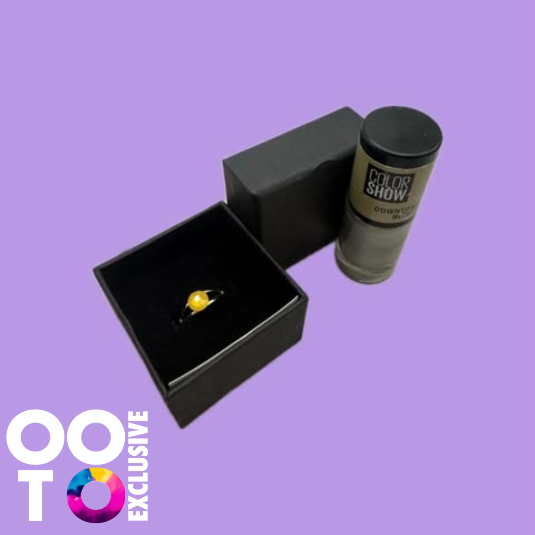 Gold Plated Adjustable Crystal Rings | FREE Co-ordinating Nail Varnish