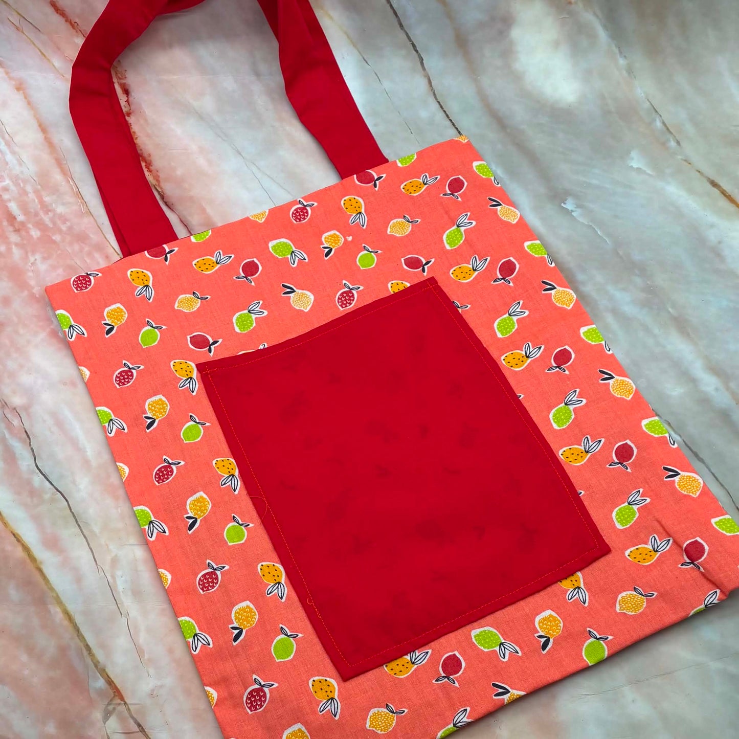 Handmade Tote Bags | Cotton | External Pocket