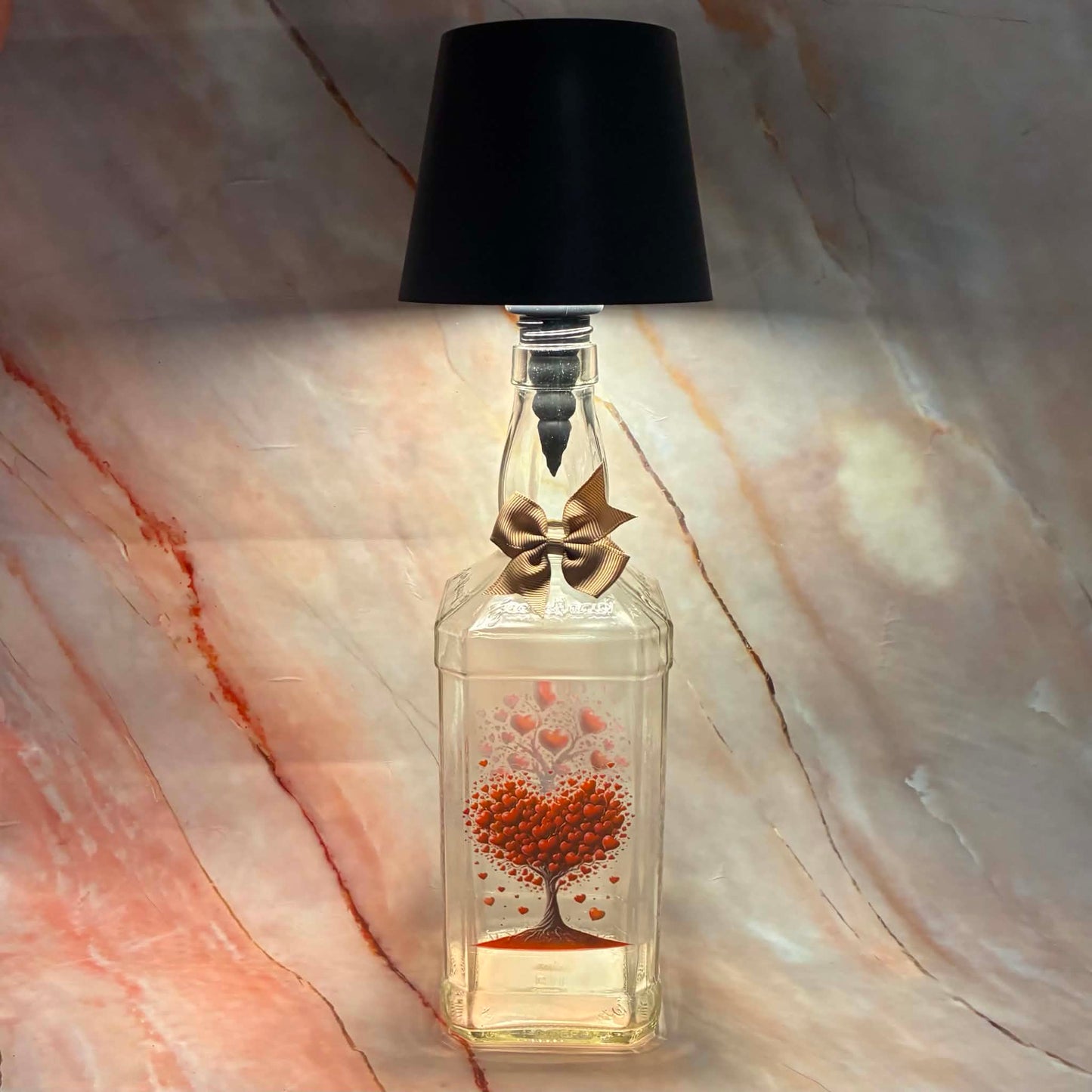 Light Up Bottle Lamps | Decoupage | Rechargeable