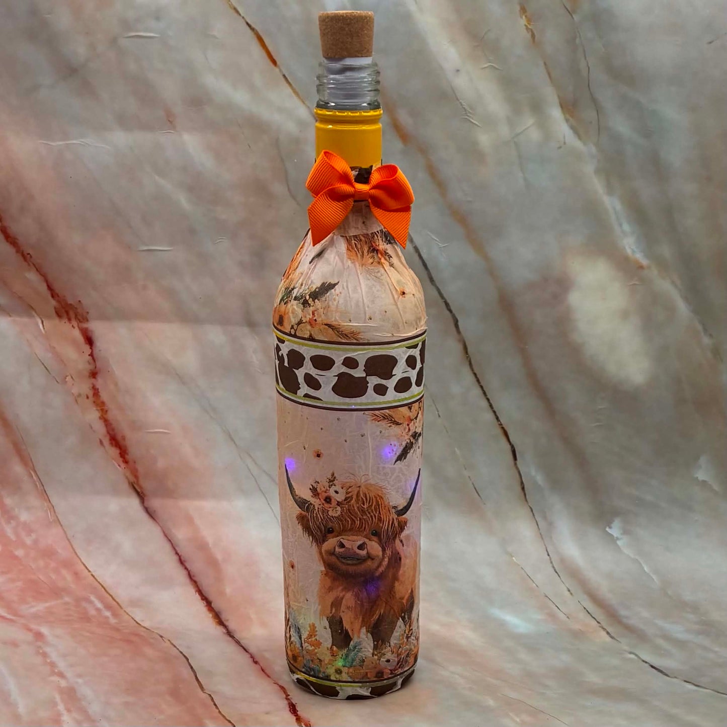 Light Up Bottles | Decoupage | Rechargeable | Various Designs