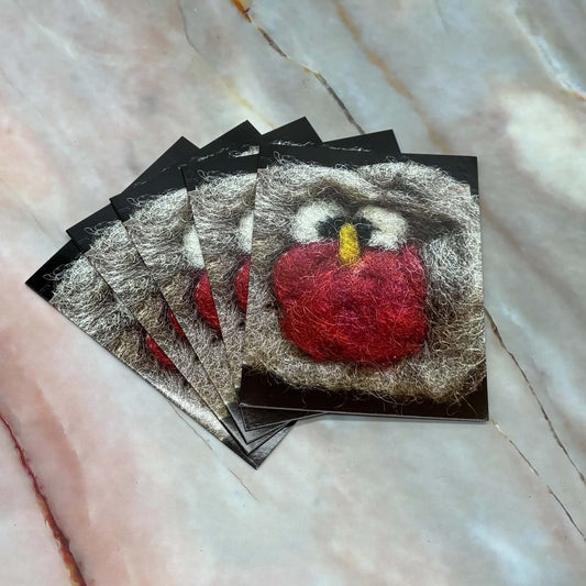 Robin Christmas Cards | Needle Felted Prints | Pack of 5
